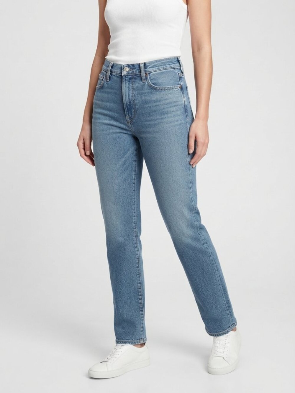 Levi's Premium 724 High Rise Straight Jeans 29 Light Wash NWT